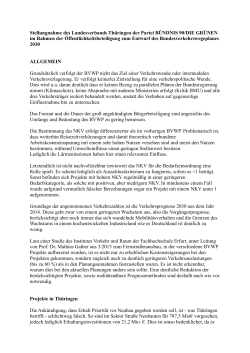 Stellungnahme des Landesverbands Thüringen der Partei