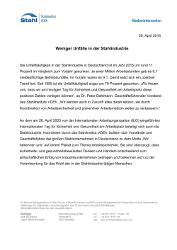 Pressemitteilung WV Stahl vom 28.04.2016 () - stahl