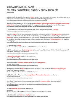 skoda octavia iii / rapid poltern / wummern / noise / boom problem