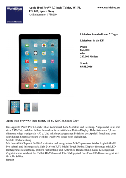 Apple iPad Pro® 9.7-inch Tablet, Wi