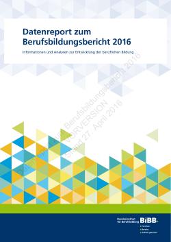 Datenreport zum Berufsbildungsbericht 2016
