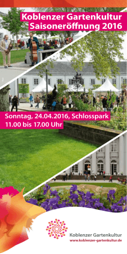 im Flyer - Koblenzer Gartenkultur
