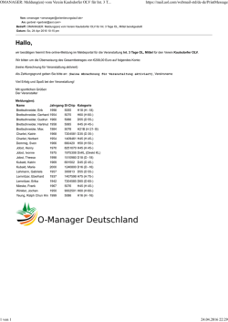 Hallo - Kaulsdorfer OLV