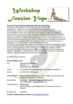 Faszien-Yoga - Qigong Ilmenau
