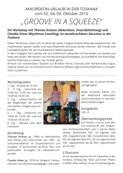 Flyer öffnen - Akkordeonunterricht in Bremen mit Thomas Krizsan