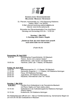 Sonntag 1. Mai 2016 - Waldrems-Maubach