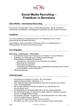Social Media Recruiting – Praktikum in Barcelona