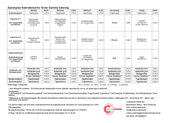 Speiseplan Kalenderwoche 18 der Cantina Catering