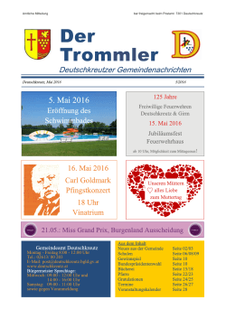 Trommler Mai 2016 - Gemeinde Deutschkreutz