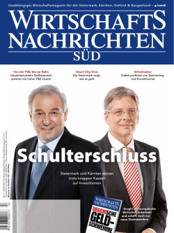 Wirtschaftsnachrichten Süd Ausgabe 04/2016
