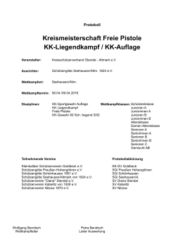 KM KK-Liegend + KK-Auflage + FP 2016 - KSV