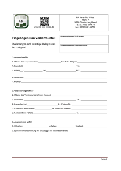 Verkehrsunfallaufnahmefragebogen