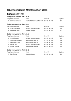 Luftgewehr Junioren 1.10 Einzel