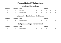 Pokalschießen SV Scharnhorst