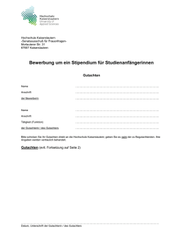Gutachten - Hochschule Kaiserslautern