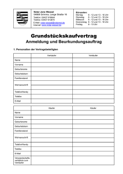 Grundst&uuml;ckskaufvertrag