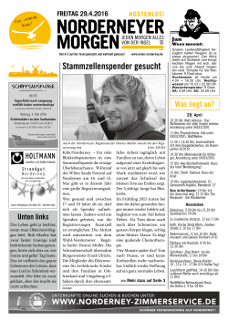 Aktuelle Ausgabe - Norderneyer Morgen Online