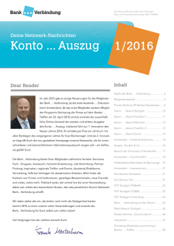 Konto … Auszug Ausgabe 1/2016