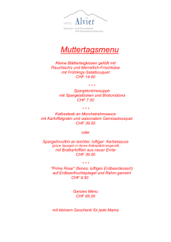 Muttertagsmenu - Hotel Alvier