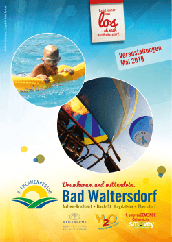 Veranstaltungskalender Mai - Marktgemeinde Bad Waltersdorf
