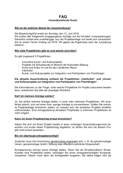FAQ [PDF 38 KB] - Ministerium für Wissenschaft, Forschung und