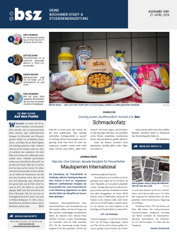 bsz-Ausgabe 1081 vom 27. April 2016 - Bochumer Stadt