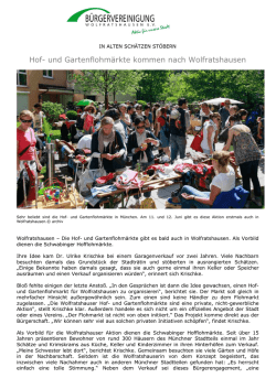 Hof- und Gartenflohm&auml;rkte kommen nach Wolfratshausen