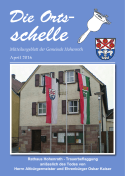Ausgabe April 2016 - Gemeinde Hohenroth