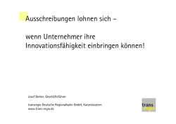 Ausschreibungen lohnen sich – wenn Unternehmer ihre
