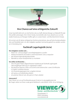 Ihre Chance auf eine erfolgreiche Zukunft Fachkraft Lagerlogistik (m