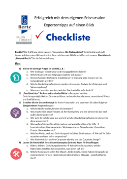 Checkliste - Bertz GmbH