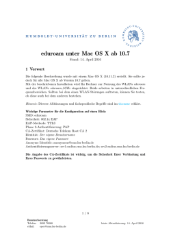 eduroam unter Mac OS X ab 10.7 - Hu