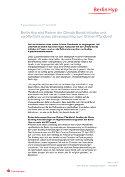 Jahresreporting & Climate Bond Initiative