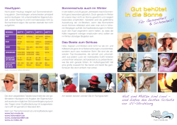 Gut beh&uuml;tet in die Sonne - Gemeinschaft Deutscher Hutfachgesch&auml;fte