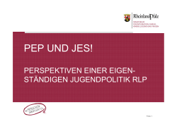 Jugendarbeit-PEP - Präsentation JES! - in Rheinland