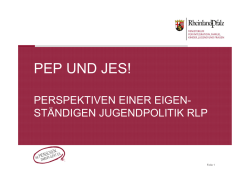 Jugendarbeit-PEP - Pr&auml;sentation JES! - in Rheinland