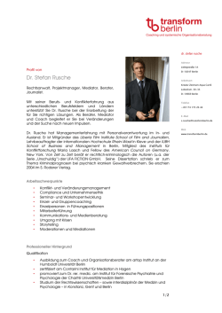 Dr. Stefan Rusche - transformberlin