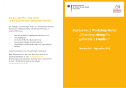 Flyer Bundesweite Workshop-Reihe "Elternbegleitung für