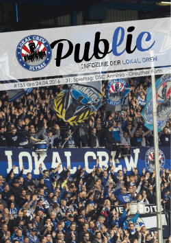 135 am 24.04.2016 31. Spieltag: DSC Arminia
