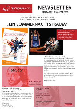 NEWSLETTER - Theaterschule Aachen
