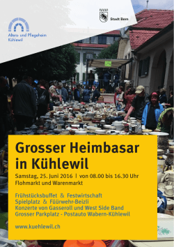 Grosser Heimbasar in K&uuml;hlewil - Alters