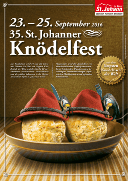 Knödelfest Programm Folder 2016
