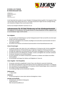 DOK Stellenausschreibung Stellvertretung IF_KG 2016-04