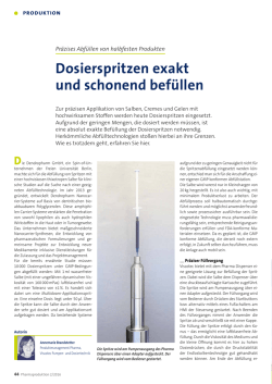 Dosierspritzen exakt und schonend bef&uuml;llen