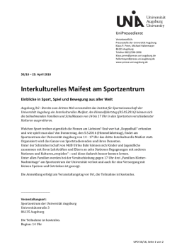 Interkulturelles Maifest am Sportzentrum
