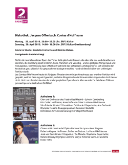 Diskothek: Jacques Offenbach: Contes d`Hoffmann