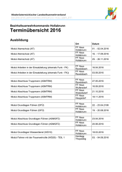 BFKDO Termine 2016 - Bezirksfeuerwehrkommando Hollabrunn