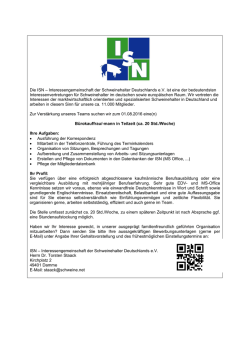 ISN-Stellenanzeige B&uuml;rokauffrau/mann als PDF