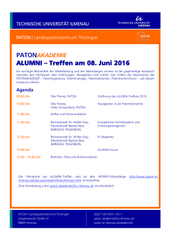 Forum für Patenteinsteiger - PATON Landespatentzentrum Thüringen