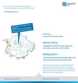 Dietmar Georg Wolfgang D&ouml;rr - Strahlentherapie